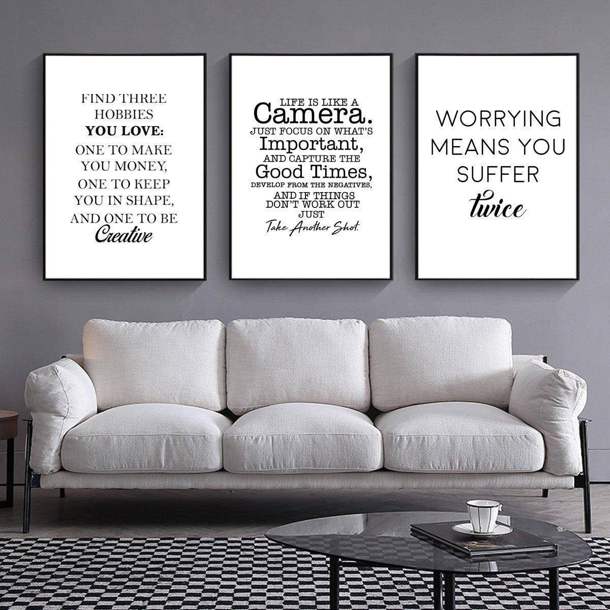 Exclusive Motivational Wall Art | Inspirational Quotes Canvas Print — White — Size 10x15cm — Back View