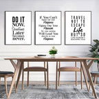 Exclusive Motivational Wall Art | Inspirational Quotes Canvas Print — White — Size 10x15cm — Side View