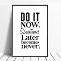 Exclusive Motivational Wall Art | Inspirational Quotes Canvas Print — White — Size 10x15cm — Front View