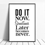 Exclusive Motivational Wall Art | Inspirational Quotes Canvas Print — White — Size 10x15cm — Front View