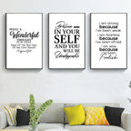 Exclusive Motivational Wall Art | Inspirational Quotes Canvas Print — White — Size 10x15cm — Detail View