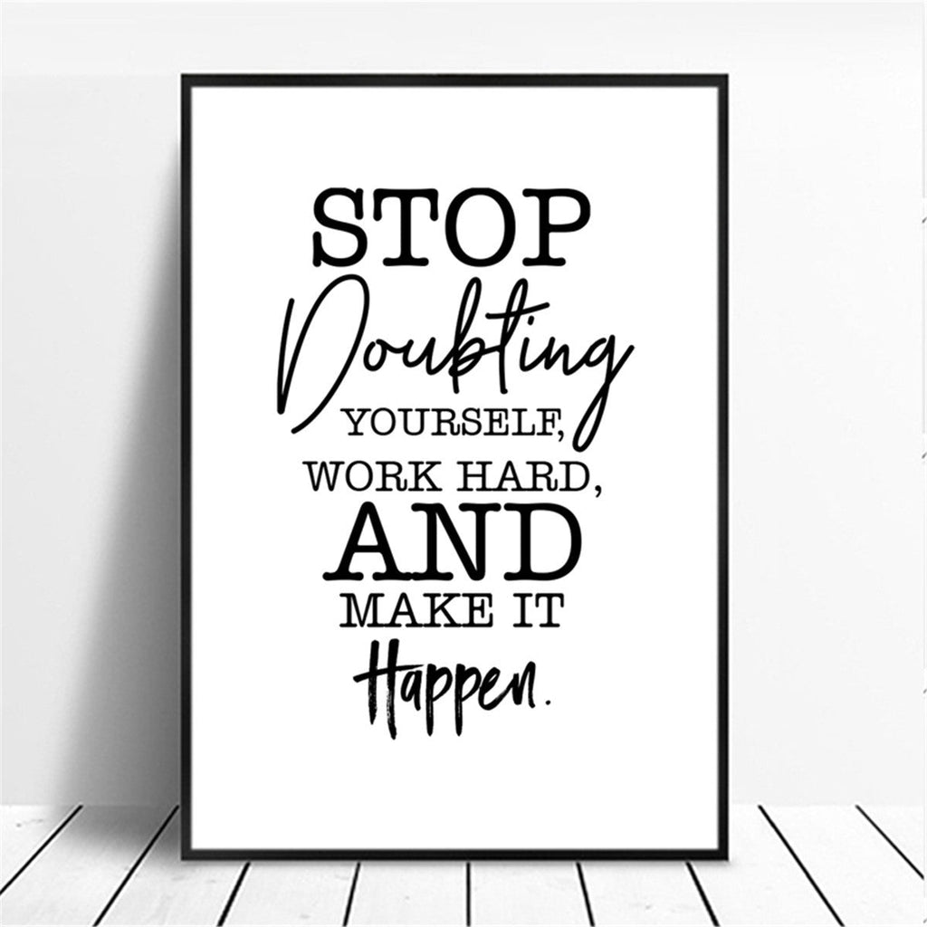 Exclusive Motivational Wall Art | Inspirational Quotes Canvas Print — White — Size 10x15cm — Alternate View 10
