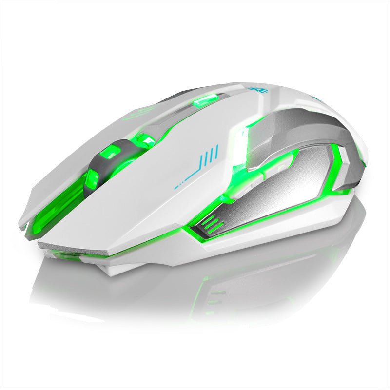 Exclusive Wireless Mouse with Rechargeable Battery — Black — Top View