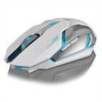 Exclusive Wireless Mouse with Rechargeable Battery — Black — Back View