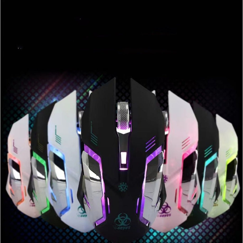 Exclusive Wireless Mouse with Rechargeable Battery — Black — Front View