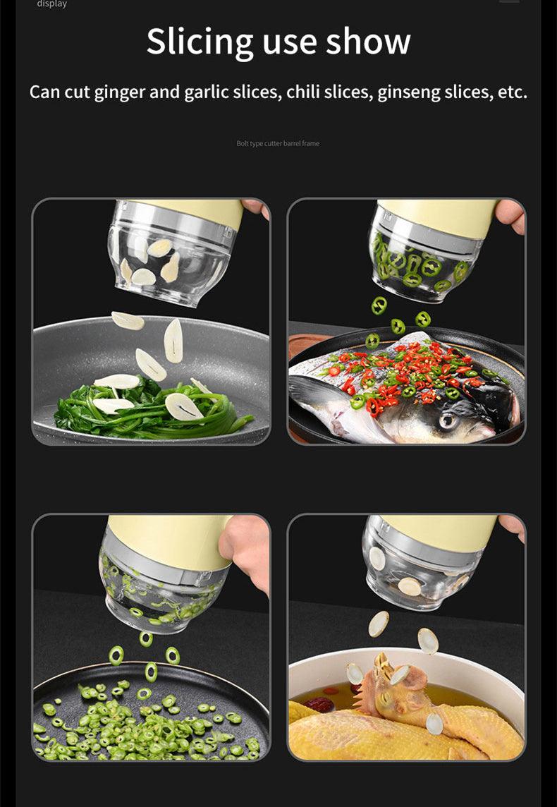 Exclusive Multi-functional Electric Vegetable Cutter — Yellow Gatling Chopper — Alternate View 21