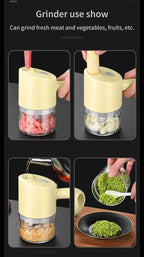 Exclusive Multi-functional Electric Vegetable Cutter — Yellow Gatling Chopper — Alternate View 17
