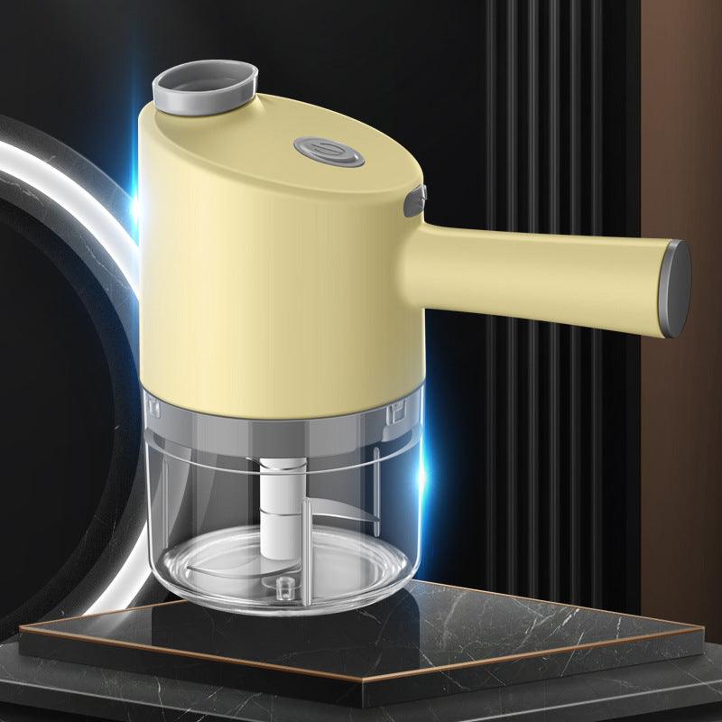 Exclusive Multi-functional Electric Vegetable Cutter — Yellow Gatling Chopper — Back View