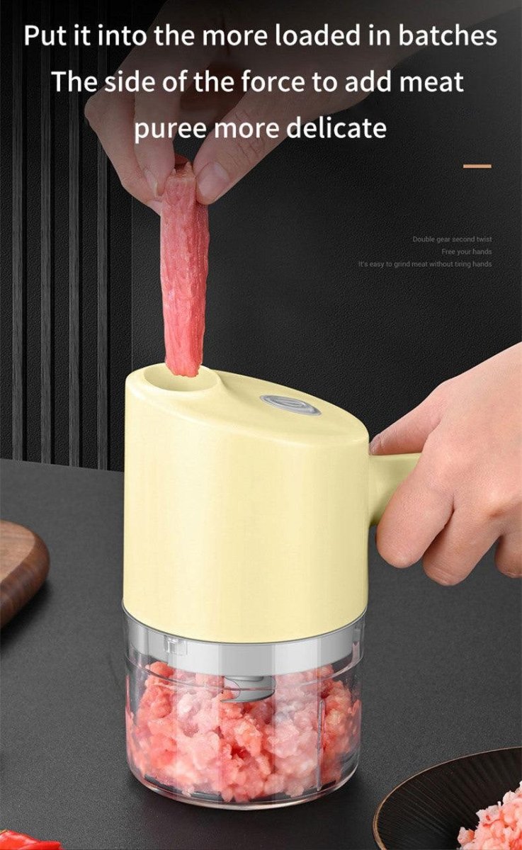 Exclusive Multi-functional Electric Vegetable Cutter — Yellow Gatling Chopper — Alternate View 8
