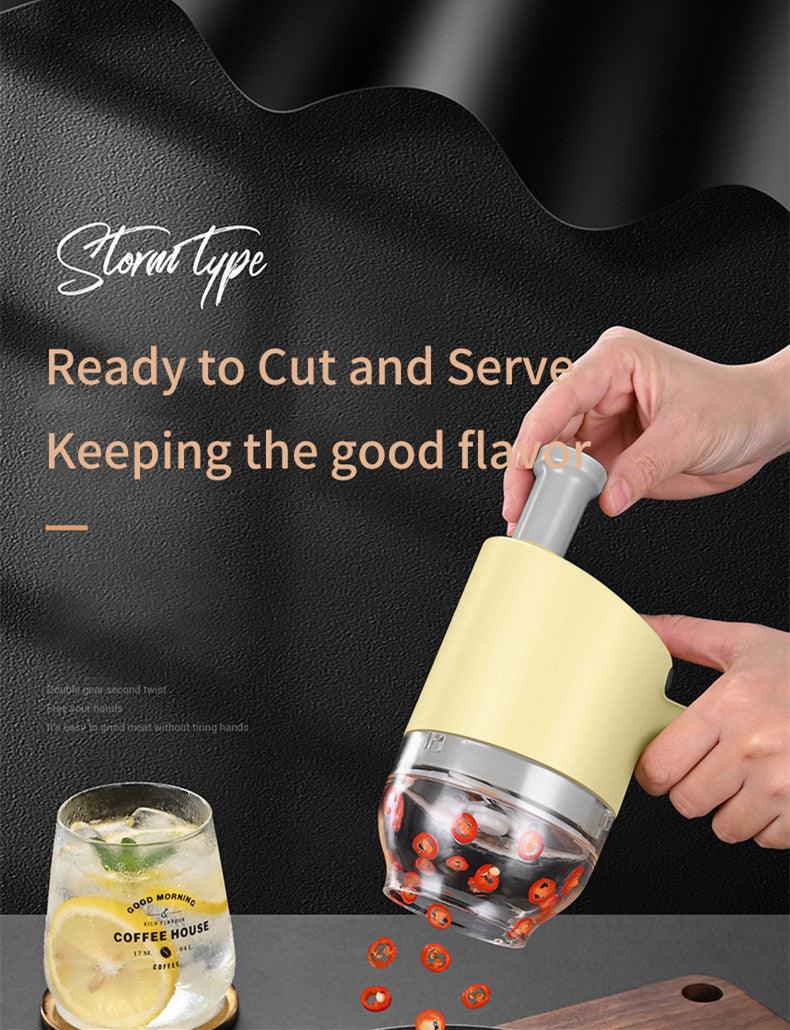 Exclusive Multi-functional Electric Vegetable Cutter — Yellow Gatling Chopper — Alternate View 16
