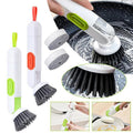 Exclusive Multi-Functional Liquid-Filled Cleaning Brush — White And Green — Front View