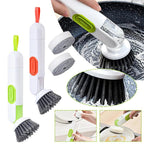 Exclusive Multi-Functional Liquid-Filled Cleaning Brush — White And Green — Front View