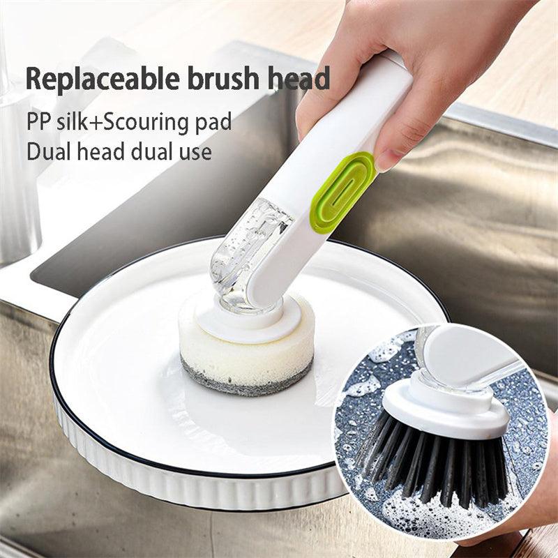 Exclusive Multi-Functional Liquid-Filled Cleaning Brush — White And Green — Alternate View 15