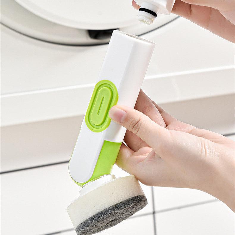 Exclusive Multi-Functional Liquid-Filled Cleaning Brush — White And Green — Alternate View 7