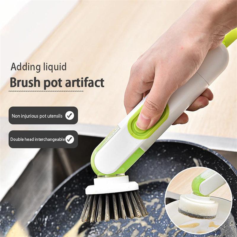 Exclusive Multi-Functional Liquid-Filled Cleaning Brush — White And Green — Alternate View 13