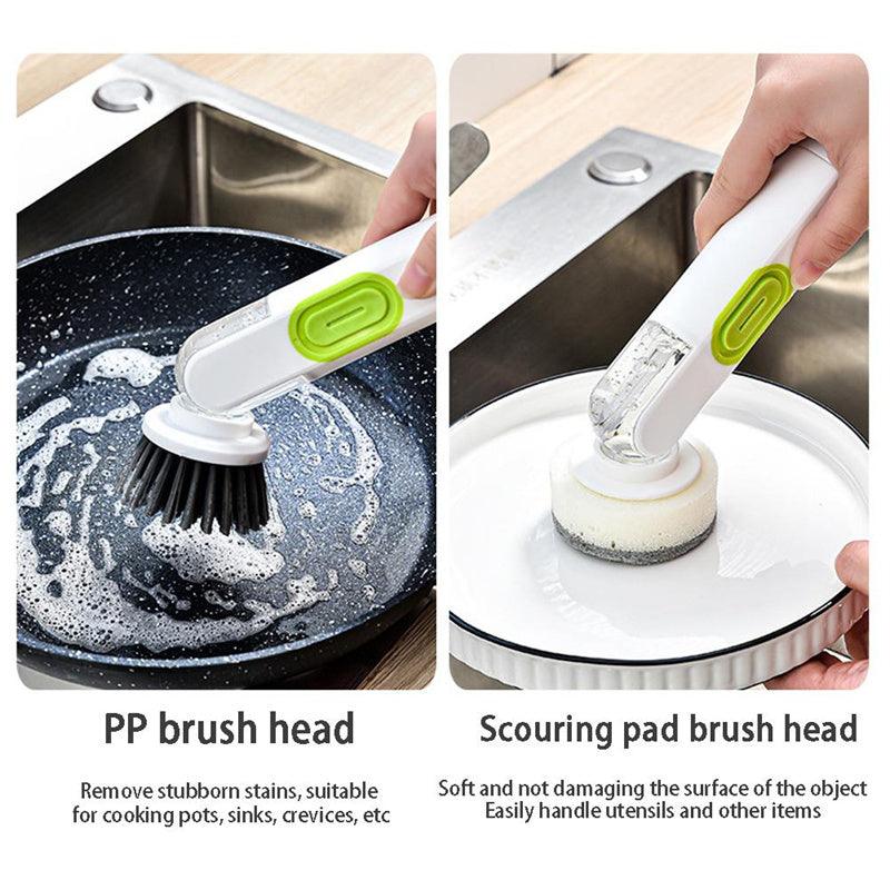 Exclusive Multi-Functional Liquid-Filled Cleaning Brush — White And Green — Alternate View 17