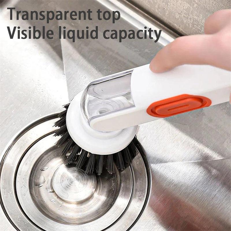 Exclusive Multi-Functional Liquid-Filled Cleaning Brush — White And Green — Alternate View 14