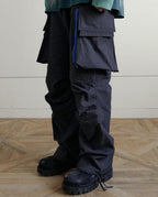 Exclusive Multi-pocket Contrast Zip Casual Baggy Pants — Dark Grey — Size 2XL — Alternate View 7