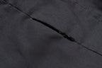 Exclusive Multi-pocket Contrast Zip Casual Baggy Pants — Dark Grey — Size 2XL — Top View
