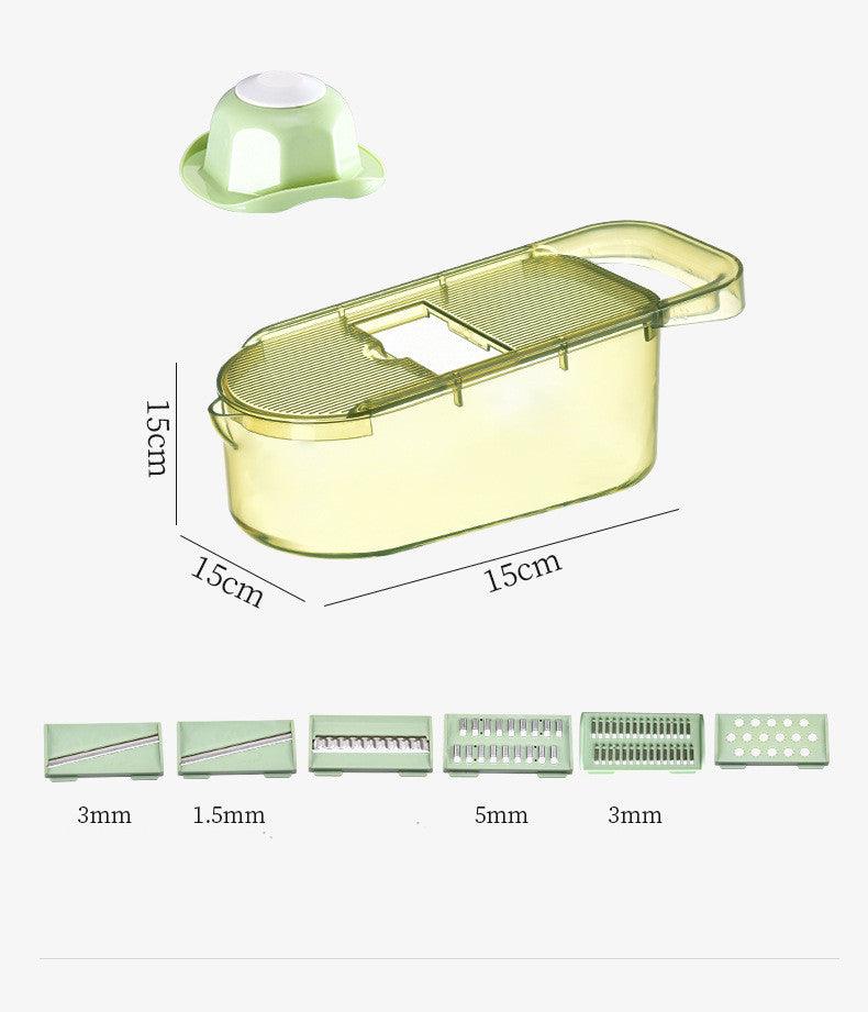 Exclusive Multifunction Transparent Vegetable Cutter — Veneer cutter Drainage basket — Size 3blades — Alternate View 12