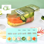 Exclusive Multifunction Transparent Vegetable Cutter — Veneer cutter Drainage basket — Size 3blades — Alternate View 8