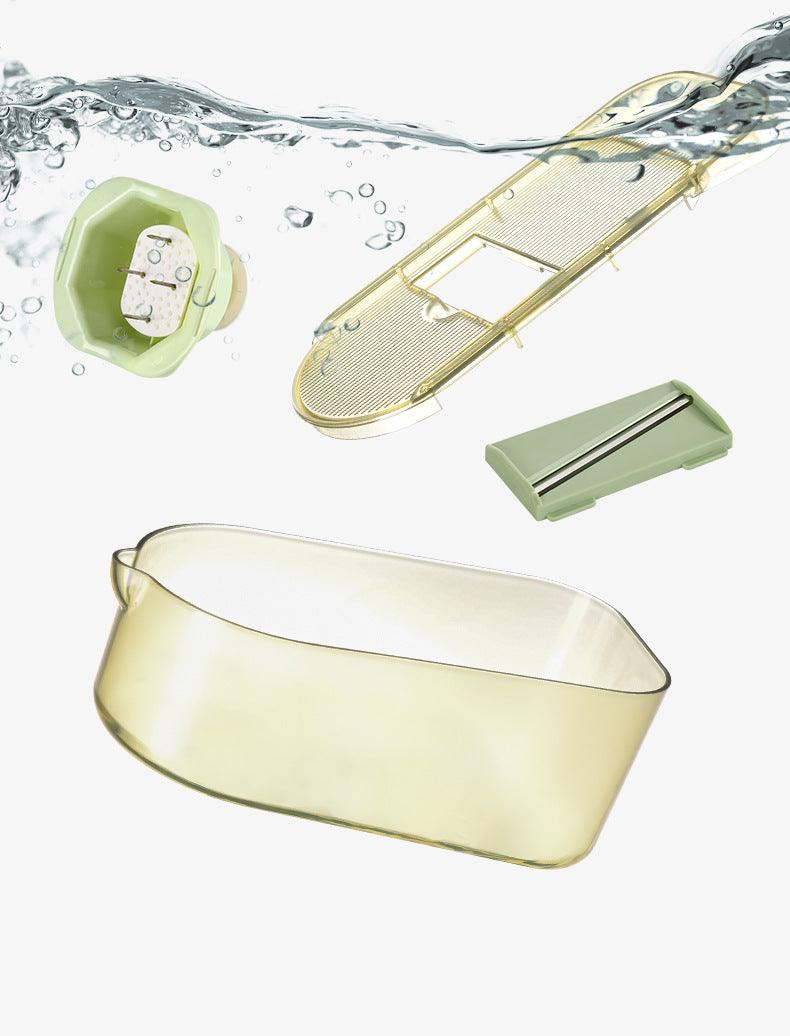 Exclusive Multifunction Transparent Vegetable Cutter — Veneer cutter Drainage basket — Size 3blades — Alternate View 13