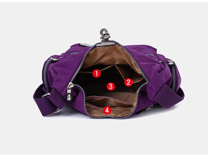 Exclusive Multiple Pockets Waterproof Crossbody Bags — Apricot — Alternate View 17