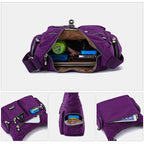 Exclusive Multiple Pockets Waterproof Crossbody Bags — Apricot — Alternate View 16