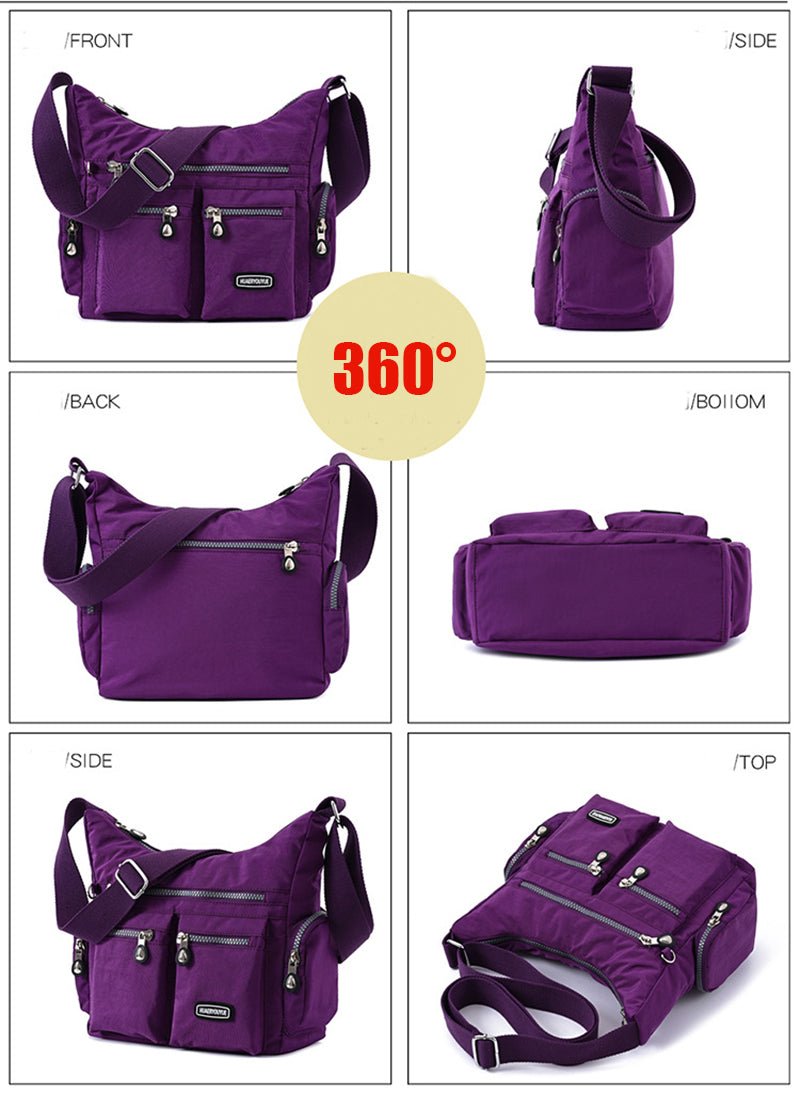 Exclusive Multiple Pockets Waterproof Crossbody Bags — Apricot — Alternate View 15