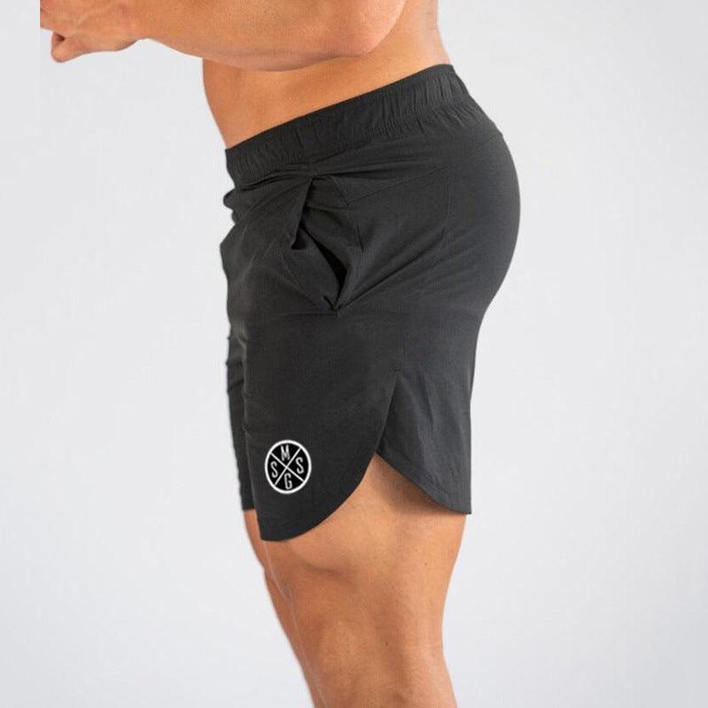Exclusive Muscle Wear Gym Shorts — Army Green — Size L — Side View