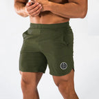 Exclusive Muscle Wear Gym Shorts — Army Green — Size L — Top View