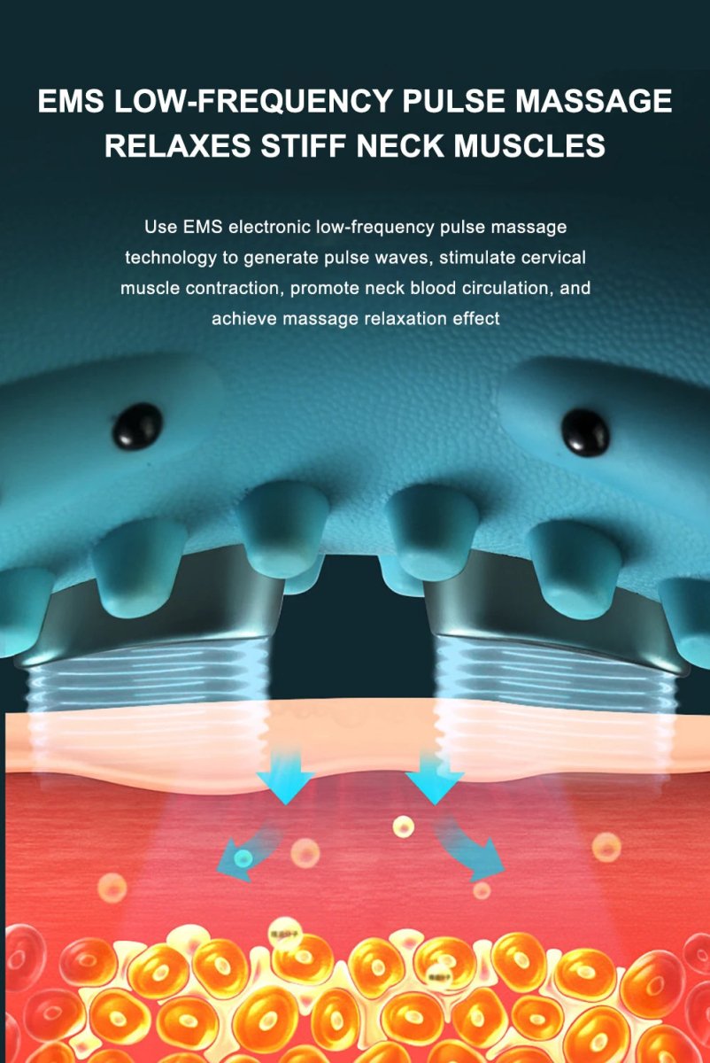 Exclusive Neck Massager Adults Cervical Spine Relief — Blue — Alternate View 19