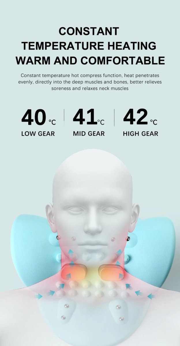 Exclusive Neck Massager Adults Cervical Spine Relief — Blue — Alternate View 13