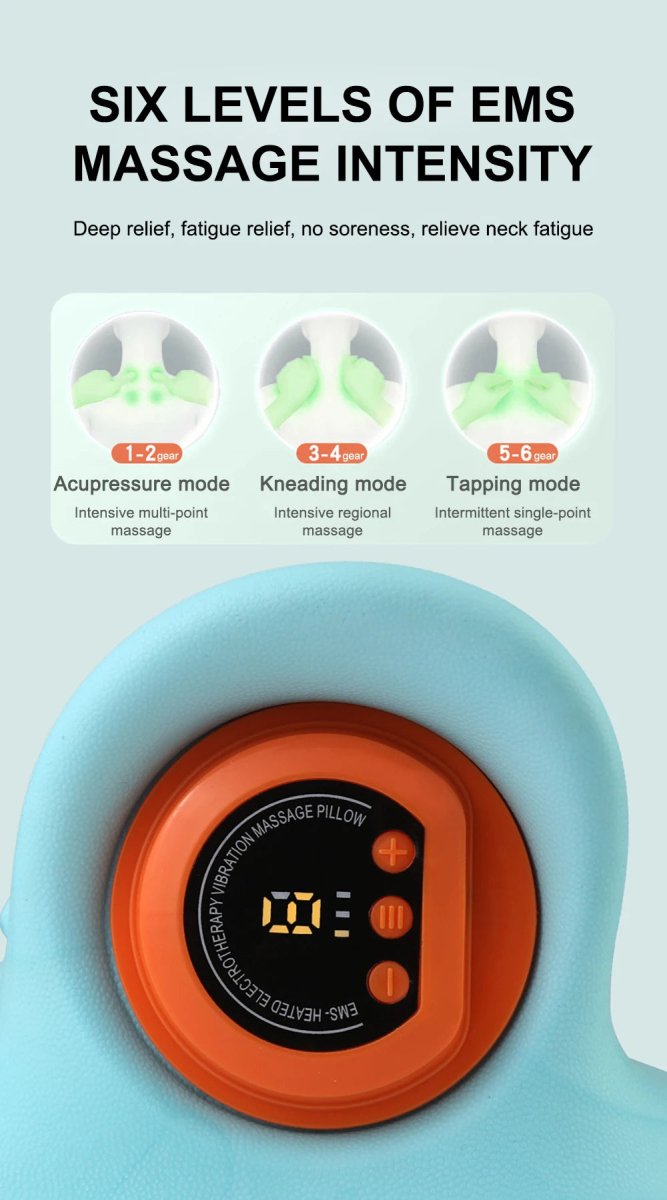 Exclusive Neck Massager Adults Cervical Spine Relief — Blue — Alternate View 12