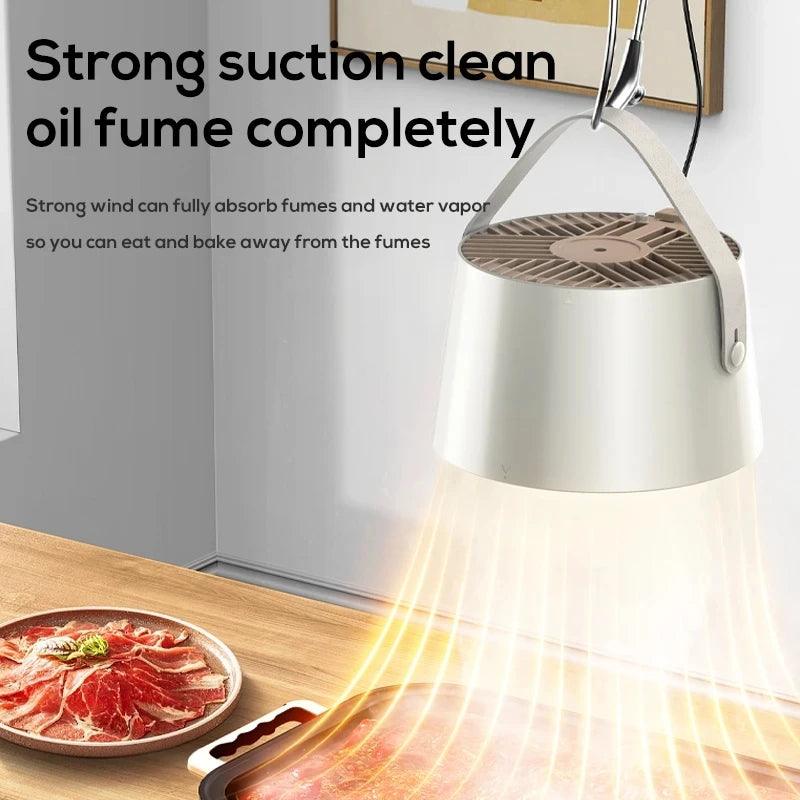 Exclusive New Portable Exhaust Fan — Black Gray — Top View