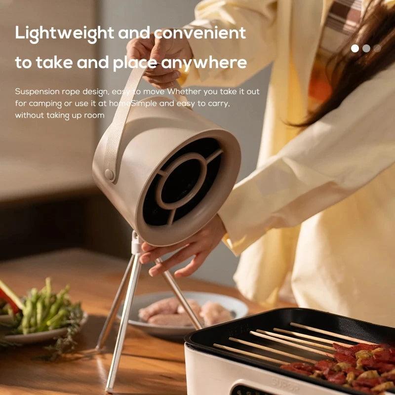 Exclusive New Portable Exhaust Fan — Black Gray — Back View