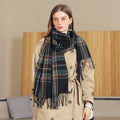 Exclusive New Winter Scarf For Women — Red lattice — Front View