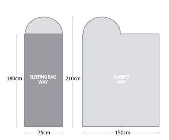 Exclusive Outdoor Camping Adult Sleeping Bag — ArmyGreen — Back View