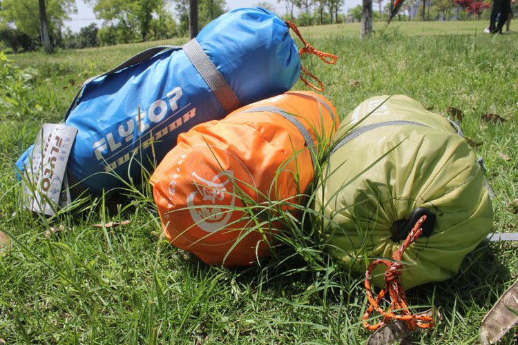 Exclusive Outdoor Double Camping Rainproof Tents — Blue — Top View