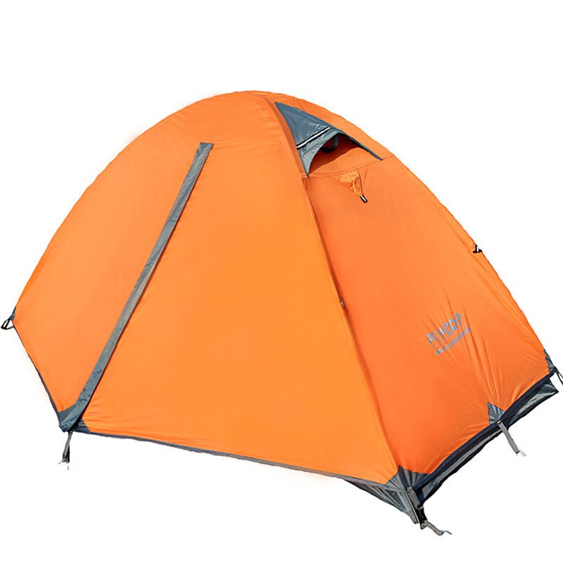 Exclusive Outdoor Double Camping Rainproof Tents — Blue — Front View