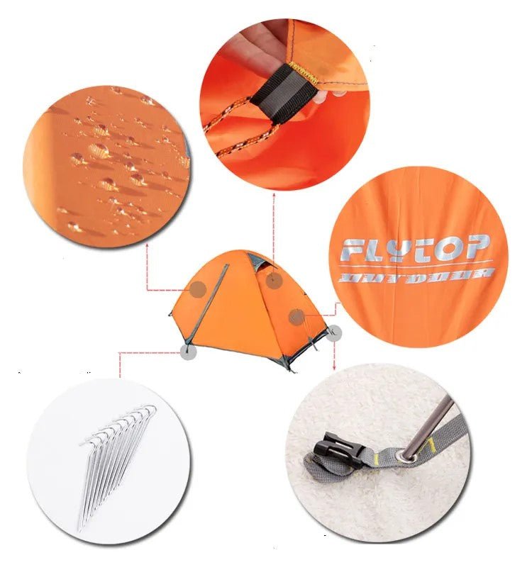 Exclusive Outdoor Double Camping Rainproof Tents — Blue — Alternate View 11