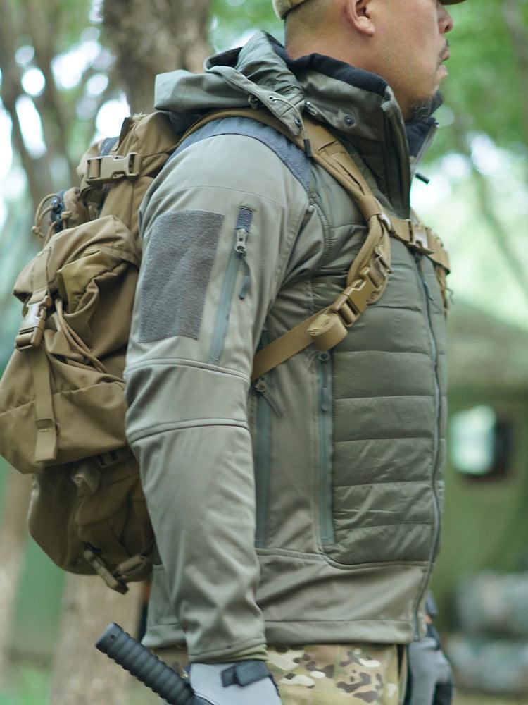 Exclusive Waterproof Slim Fit Mountaineering Jacket — Black — Size L — Top View