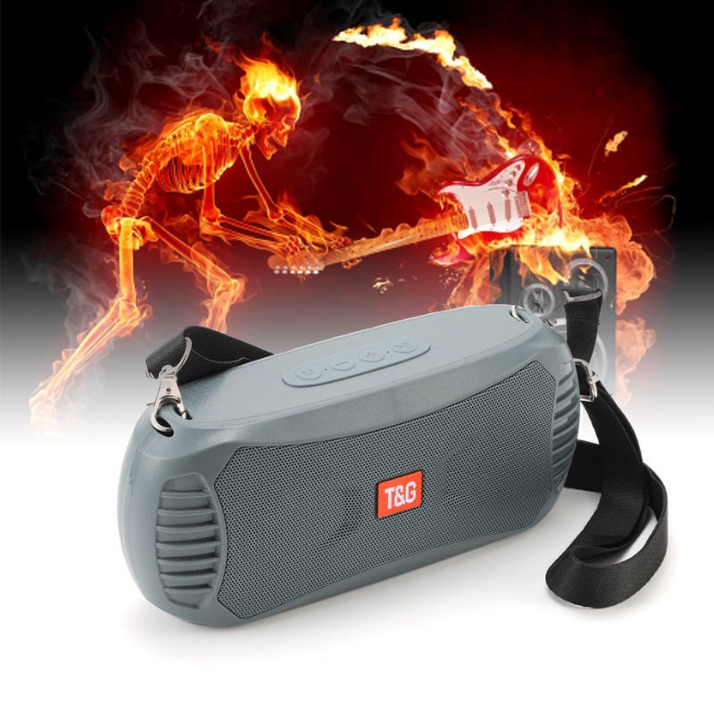 Exclusive Outdoor Portable Multifunctional Bluetooth Speaker — Grey — Front View