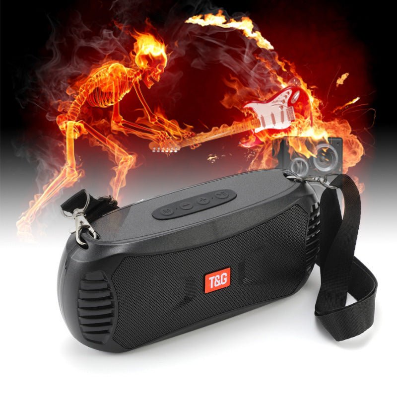 Exclusive Outdoor Portable Multifunctional Bluetooth Speaker — Grey — Back View
