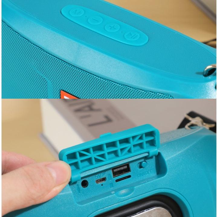 Exclusive Outdoor Portable Multifunctional Bluetooth Speaker — Grey — Side View