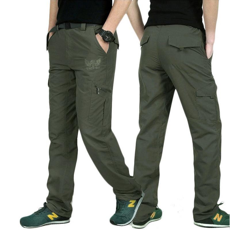 Exclusive Men's Quick-Dry Hiking Pants — Black — Size 2XL — Top View