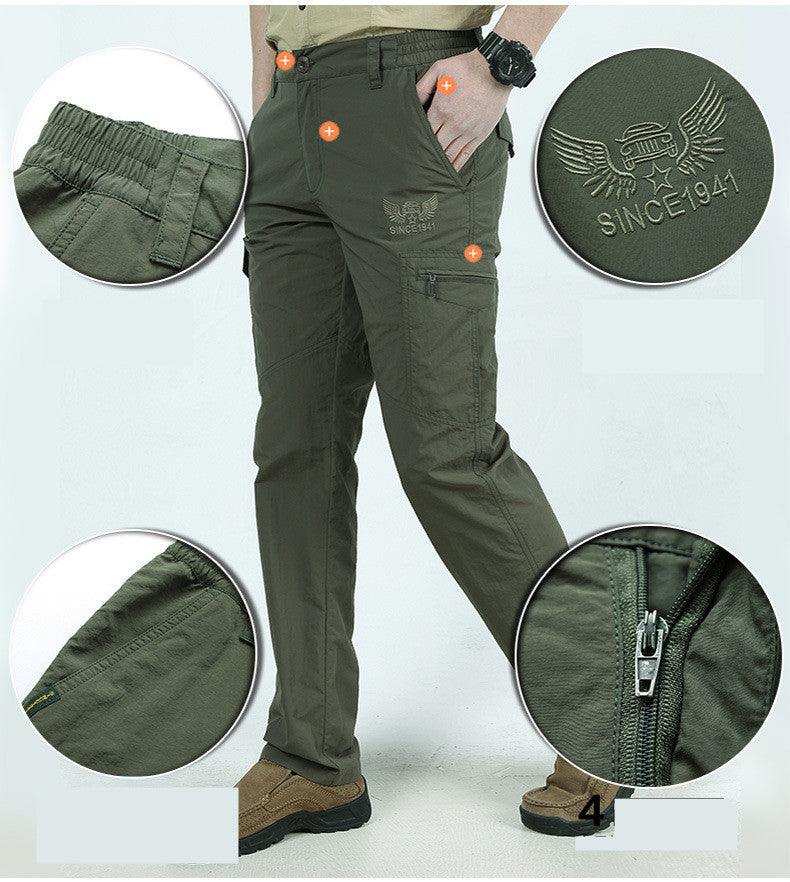 Exclusive Men's Quick-Dry Hiking Pants — Black — Size 2XL — Front View