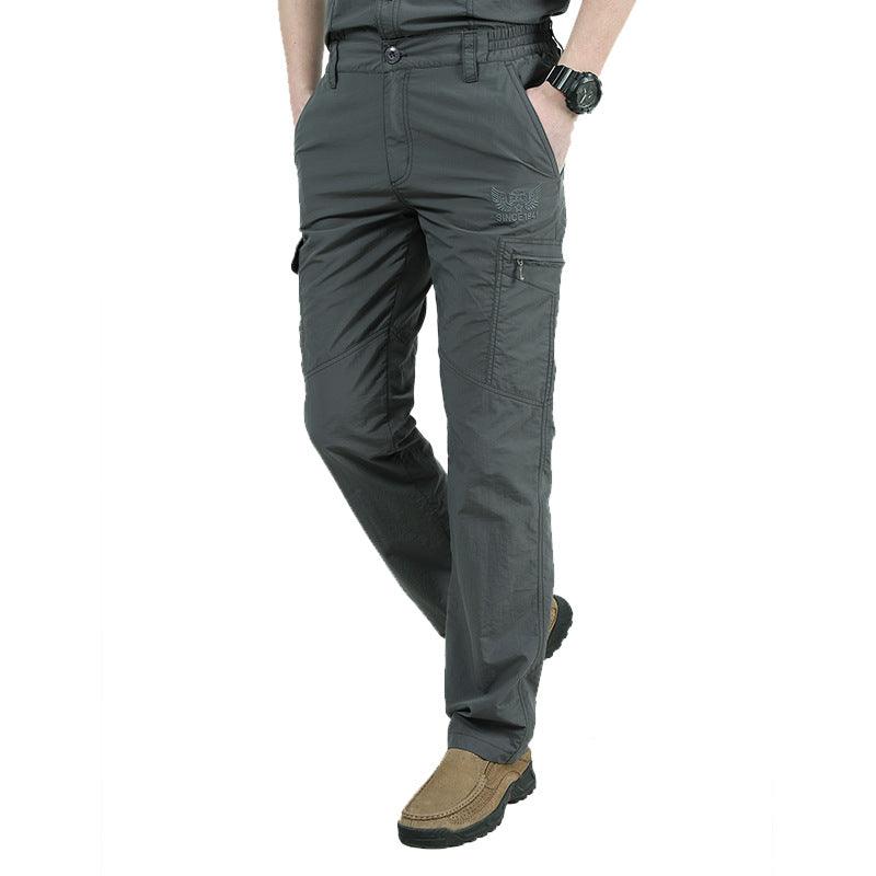 Exclusive Men's Quick-Dry Hiking Pants — Black — Size 2XL — Back View