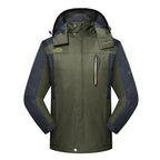 Exclusive Outdoor Wear-resistant Men's Polyester Coat — Army Green — Size 4XL — Top View