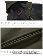 Exclusive Outdoor Wear-resistant Men's Polyester Coat — Army Green — Size 4XL — Alternate View 8